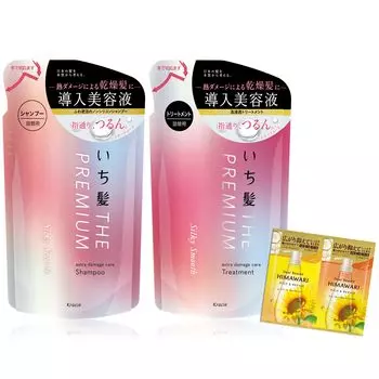 Ichikami THE PREMIUM Extra Damage Care Представляем набор средств для ухода за волосами с сывороткой в шампуне и бонусом Hair Care [Silky Smooth] | Без силикона для мужчин