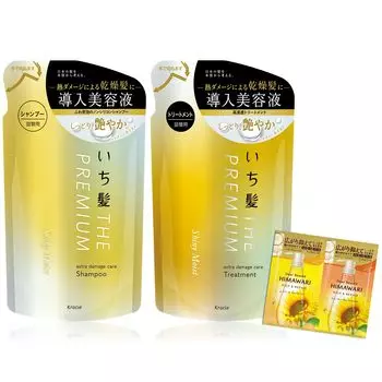 Ichikami THE PREMIUM Extra Damage Care Представляем набор сыворотки в шампуне для лечения с бонусом Hair Care [Shiny Moist] | Без силикона для мужчин