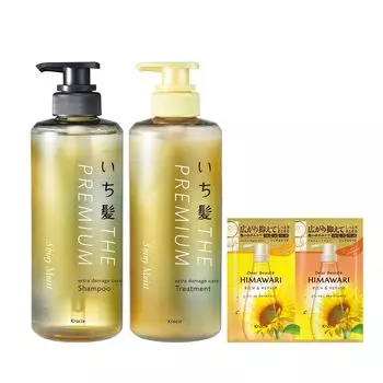 Ichikami THE PREMIUM Extra Damage Care Представляем сыворотку в наборе шампуня с бонусом Hair Care [Shiny Moist] | Без силикона для мужчин