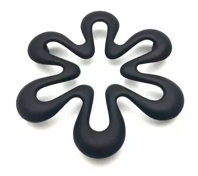 Ichikudo Nambu Ironware Teapot with Trivet Rikka Black -Rikka-