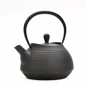 Ichikudo Nanbu Ironware Железный чайник Щетка для зерна Чайник Hakeme Коричневый 0.6L - 0.6L - [Отделка ржавчиной]