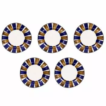 Ichikyu Mino ware serving diameter set of made in Japan plate, approx. 16cm, 5, Sabijukusa,