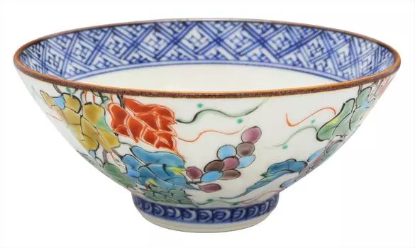Ichiraku Princess Tea Bowl in a gift Grape Kyoto-yaki, Kiyomizu-yaki, Kiln, (presented box), Design, B8-5 белый