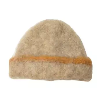 ICHIYON MIX мохеровая пряжа Watch Simple Beanie Knit Hat Cold Weather Hat Knit Cap Hat Winter Cold Weather Knit Cap [14+ PLUS] Womens / 103861-141-100 бежевый