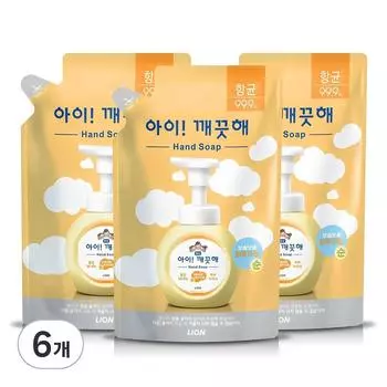 iClean antibacterial foam hand soap net refill, 450ml, 6 units