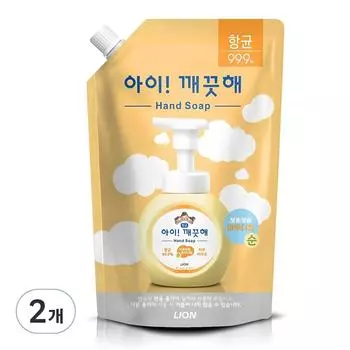 IClean Antibacterial Foam Hand Soap Purely Soft Powder Scent Refill, 600ml, 2 Pieces
