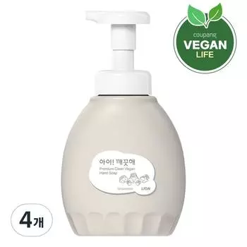 iClean Premium Clean Vegan Foam Hand Soap Unscented, 450ml, 4 pieces