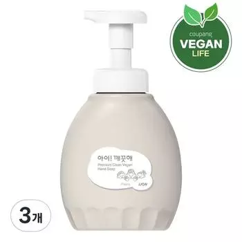 iClean Premium Clean Vegan Foam Hand Soap Peony Scent, 450ml, 3 pieces