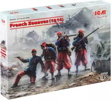 ICM Французский солдат зуав 1914 Пластиковая модель 35709 1/35
