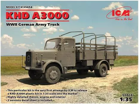 ICM German Army KHD A3000 Truck Plastic Model 35454 1/35