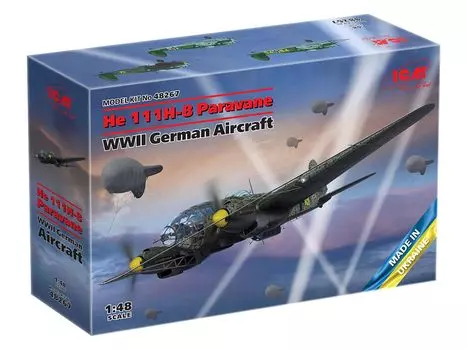 ICM немецкий Heinkel резак для воздушных шаров пластиковая модель 48267 1/48 He111H-8