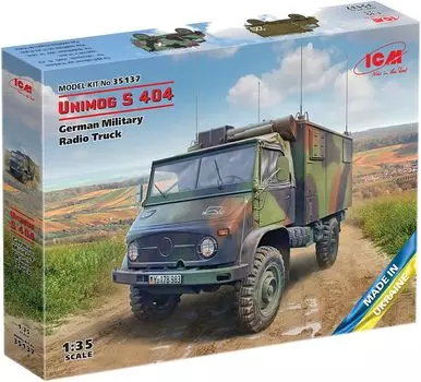 ICM German Unimog S 404 Radio Truck Пластиковая модель 35137 1/35