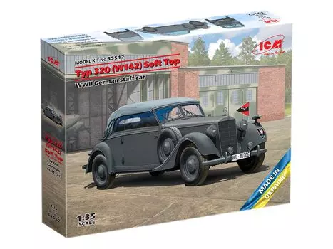 ICM Germany Typ320 Мягкий верх служебного автомобиля Пластиковая модель 35542 1/35 (W142)