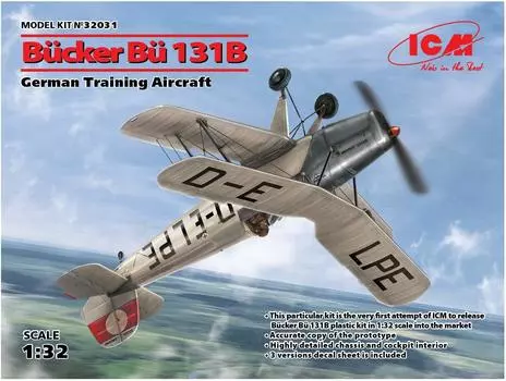 ICM ICM Luftwaffe Buecker Bu131B немецкий учебный самолет пластиковая модель 32031 1/32