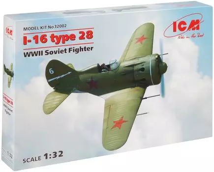 ICM ICM Советские ВВС Поликарпов Тип 28 Пластиковая модель 32002 1/32 И-16