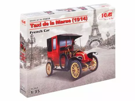 ICM Renault Marne Taxi 1914 Пластиковая модель 35659 1/35 чёрный