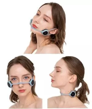 icoelle подтяжка лица и шеи черный x бледно-голубой