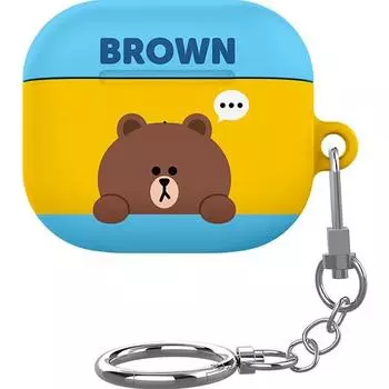 iColors Line Friends Ppaekkom AirPods 3 Slim Case, Brown 2