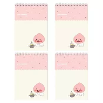 ICONS Kakao Little Friends Sangcheol Spring Note, персик, 4 предмета, лучший персонаж Кореи
