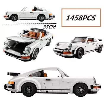 Icons Technical 911 Retro Car Model Building Blocks Set 2in1 Race Model Kit для взрослых и подростков Игрушки Рождественские подарки Идея DIY