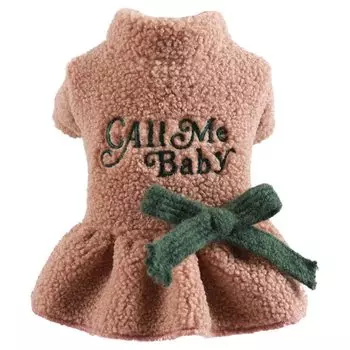 ICOUCHI Pet Cute Small Medium Dog One Dog and Cat Холодная новая рождественская одежда, платье, собаки, собаки, одежда, часть, осень/зима, пушистая, бант, одежда,