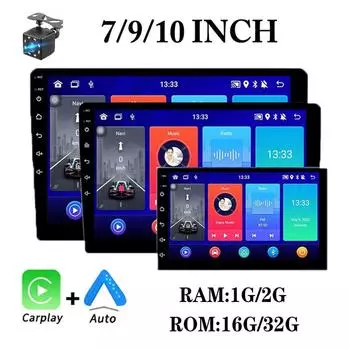 Icreative 2 Din Android 7 9 10 дюймов автомобильный мультимедийный видеоплеер универсальный стерео радио GPS Carplay для Volkswagen Nissan Hyundai Kia Toyota 7inch,1+16GB