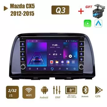 Icreative 2 Din Android автомобильный радио мультимедийный видеоплеер для Mazda CX5 2012-2015 с кнопкой Carplay WiFi BT 2 + 32 ГБ 1+16GB
