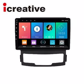 Icreative 2 Din автомобильный мультимедийный стереоплеер для SsangYong Korando Actyon 2010 2011 2012 2013 9-дюймовый Android-навигатор GPS WIFI радио