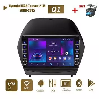 icreative 2Din для Hyundai IX35 Tucson 2 LM 2009-2015 с кнопочной ручкой Android автомобильное стерео радио мультимедийный видеоплеер навигация GPS 1 + 16 ГБ 1+16GB