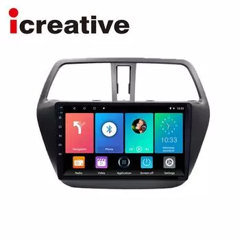 Icreative Android автомобильный радиоплеер DSP GPS навигация WIFI Carplay стерео автоматический руль для Suzuki S Cross 2014-2017