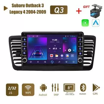 Icreative Android для Subaru Outback 3 Legacy 4 2004-2009 с кнопочной ручкой, автомобильный CarPlay, радио, видео, мультимедиа, GPS-плеер, 2 + 32 ГБ 1+16GB
