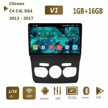Icreative Android DSP автомобильный радиоприемник GPS мультимедийный плеер для Citroen C4 C4L DS4 2013-2017 BT WIFI RDS без 2din DVD HU 1 + 16 ГБ