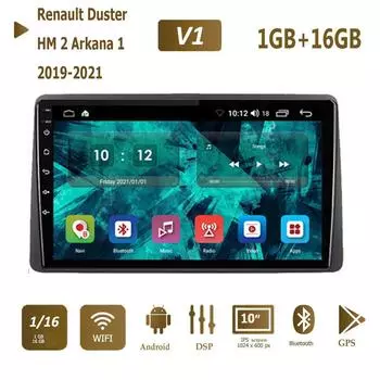 Icreative Android стерео автомобильное радио для Renault Duster HM 2 2020-2021 Arkana 1 2019-2021 мультимедийный GPS HU головное устройство 1 + 16 ГБ