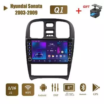 Icreative Android WIFI для Hyundai Sonata 2003-2009 с кнопочной ручкой автомобильный радиоприемник мультимедийный видеоплеер 2 din GPS Autoraido 1 + 16 ГБ 1+16GB