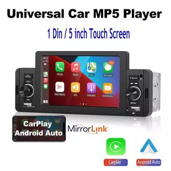 Icreative автомобильное радио 1 Din CarPlay Android авто мультимедийный плеер Bluetooth MirrorLink FM-приемник для Volkswagen Nissan Toyota without carplay