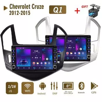 Icreative 2Din автомобильное радио для Chevrolet Cruze 2012-2015 с кнопочной ручкой мультимедийный проигрыватель Android GPS навигация головное устройство 2din 1+16 ГБ 1+16GB чёрный
