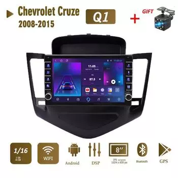 icreative Автомобильный радиоприемник 2 Din Android для Chevrolet Cruze 2008-2015 с кнопочной ручкой, головное устройство, стерео, GPS, WIFI, навигация, мультимедийный плеер, 1 + 16 ГБ 1+16GB