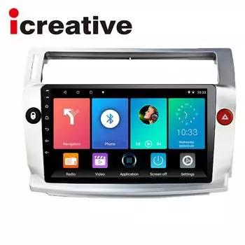 Icreative для Citroen C4 C-Triomphe C-Quatre Pallas 2004-2009 2 Din Carplay автомобильное радио мультимедийный видеоплеер Android GPS навигация