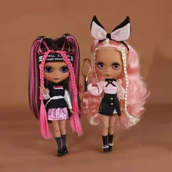 ICY DBS Blyth кукла шаровой шарнир, тело, разноцветные волосы, черная кожа, матовое лицо, телесная кукла и набор, кукла, игра-одевалка, подарок для девочки with ABhands