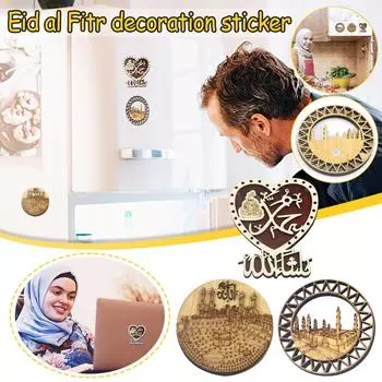 Ид деревянные наклейки на холодильник ремесла домашний декор праздничный декор