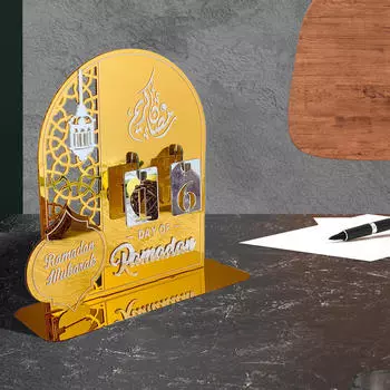 Ид Мубарак Адвент календарь украшения 20x20 см классические элементы акриловый материал арабское ремесло для Style C