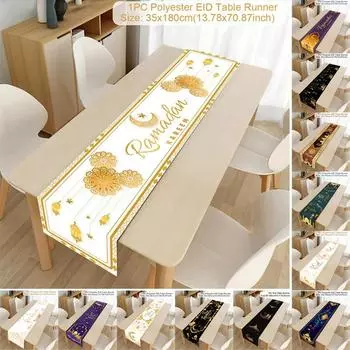 Ид Мубарак настольная дорожка Рамадан украшение для дома исламская мусульманская вечеринка декоры A