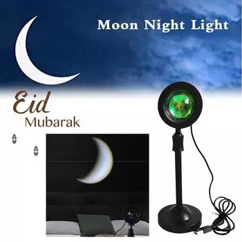 Ид Мубарак светодиодная лунная проекционная лампа атмосфера свет фото настенный декор реквизит A