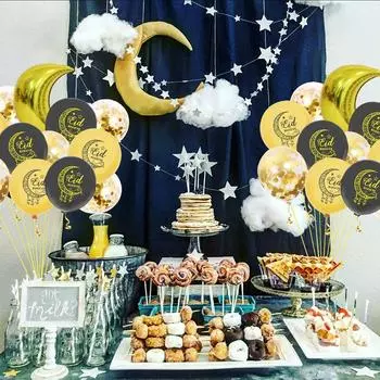 Ид Мубарак Воздушный Шар Карим Счастливый Рамадан Украшение Мусульманский Исламский Мусульманский Фестиваль Воздушный Шар Рамадан Воздушный Шар Ид Мубарек Украшение