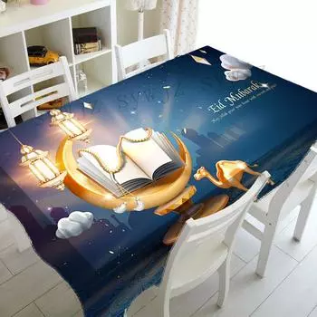 Ид украшение стола скатерть Рамадан украшения мечеть Мубарак прямоугольная туалетная скатерть фестиваль подарок скатерть 40x70cm15x27inch