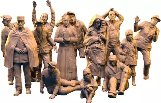 IDAP Technology European Civilian 20th Century 13 Pieces 3D Printer Kit PD48217 1/48