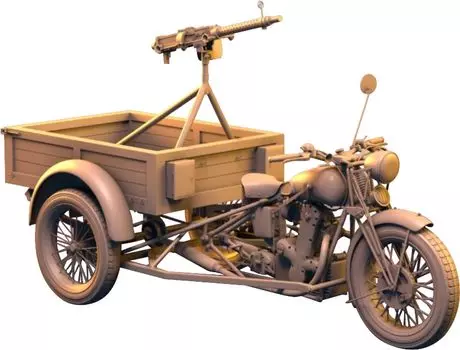IDAP Technology Italy Мотоцикл Benelli M36 Набор для 3D-принтера PD48015 1/48 Трехколесный