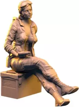 IDAP Technology Military Girl Box Seated 3D Printer Kit 1/35 No.7 Pistol/Ammo PD35423-7