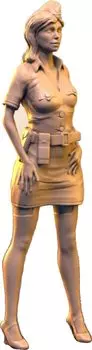 IDAP Technology Military Girl Cap Standing Statue 3D Printer Kit 1/35 No.9 PD35423-9