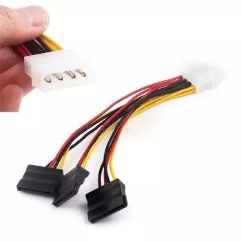 IDE Molex 4-контактный на 1/2/3 x SATA Кабель питания Serial ATA Y-разветвитель Жесткий диск Двойной удлинитель Кабель-адаптер Разъем IDE to SATA